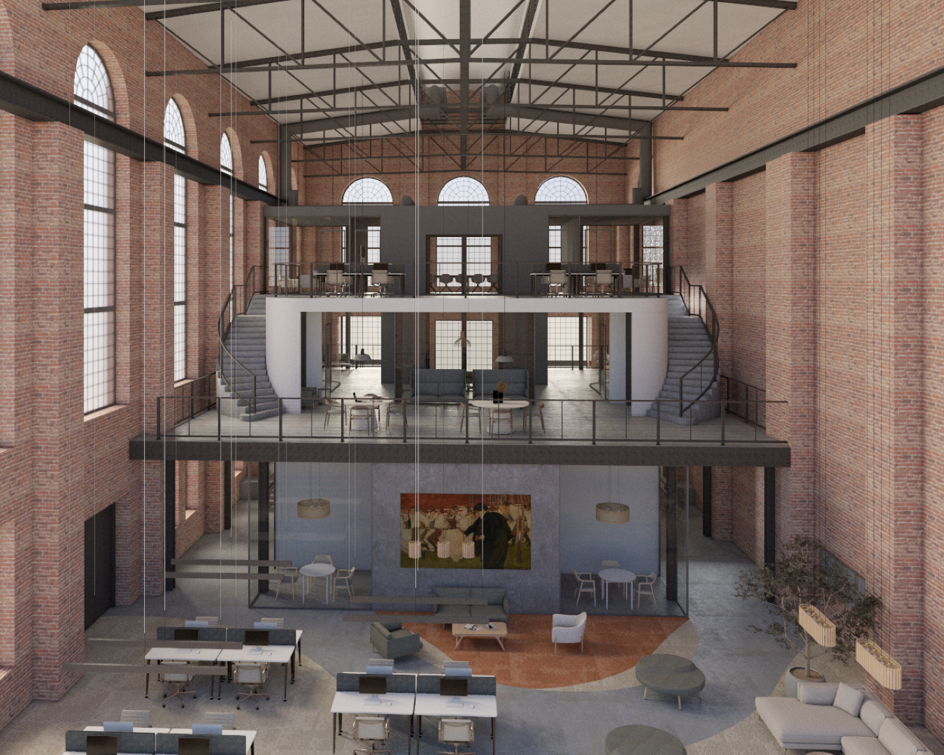 Projekt adaptacji wnętrza dawnej elektrowni na rynku Manufaktury w Łodzi, na wnętrze redakcji magazynu Elle Decoration. Wnętrze jest wielopiętrowe, wyróżnia je otwarta na wszystkie piętra strefa open-space.